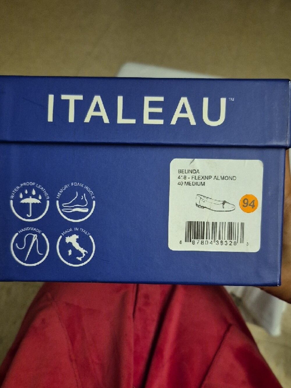 ITALEAU Women's Mustard Leather Ballet Flats - Picture 9 of 9